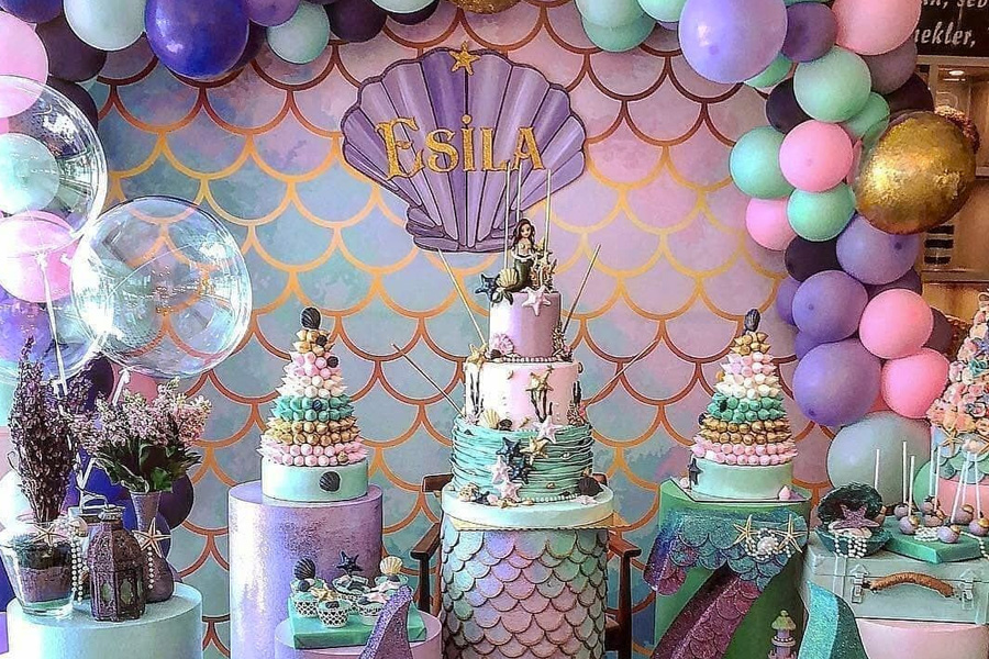decoração festa sereia candy