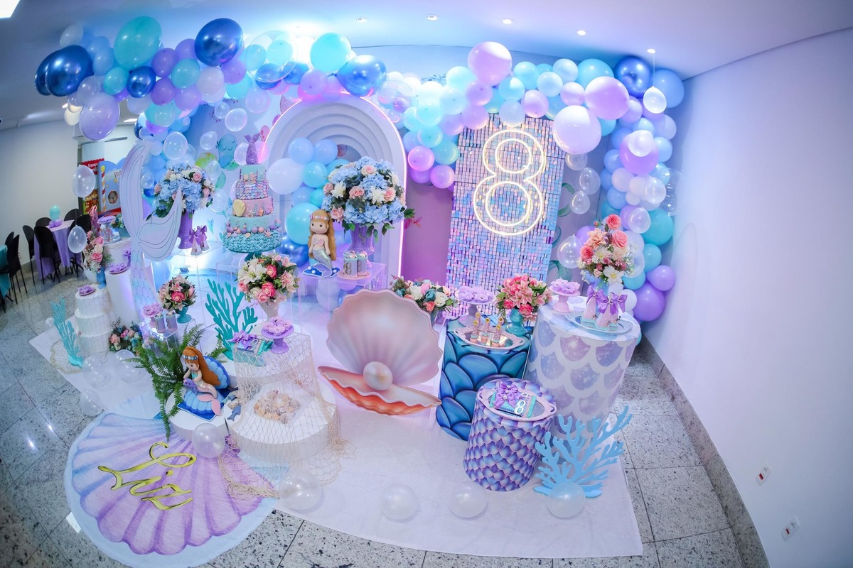painel sereia aniversário