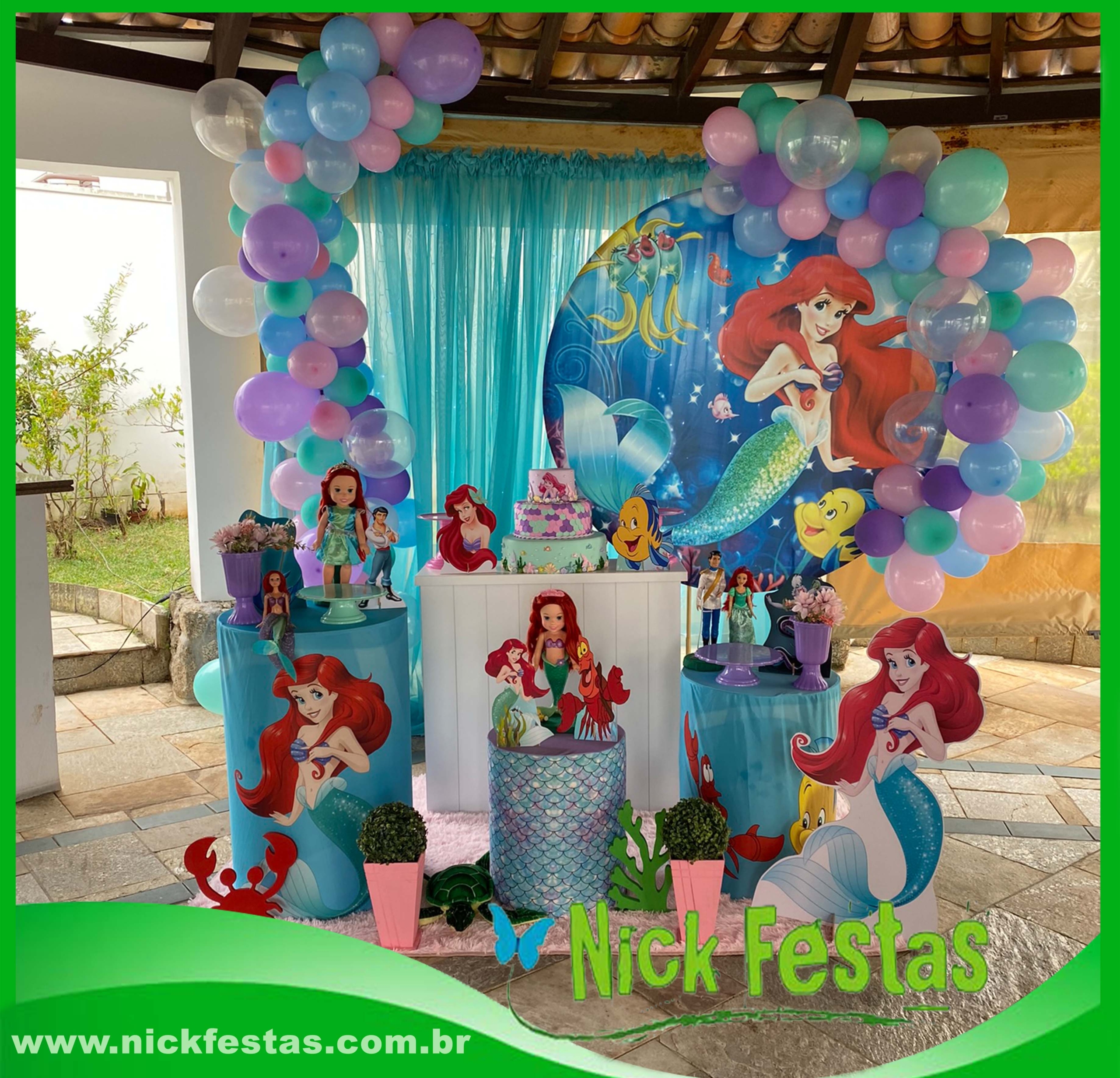 decoração festa sereia simples