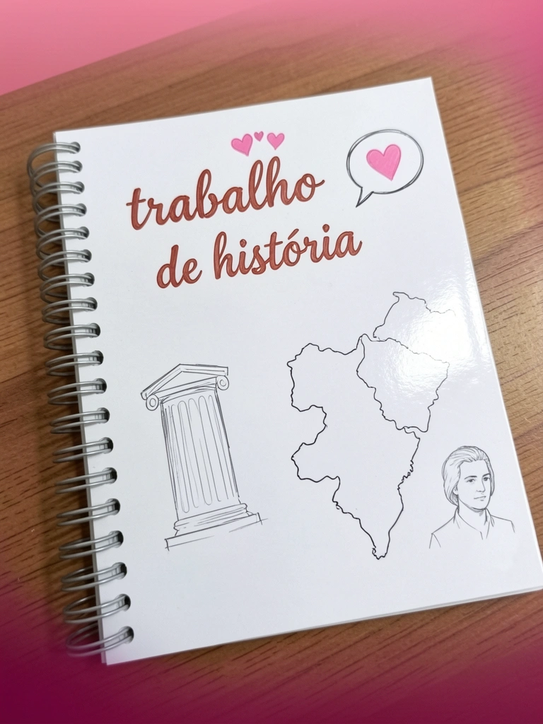 Cartaz escolar com título no topo e imagens abaixo, feito em cartolina