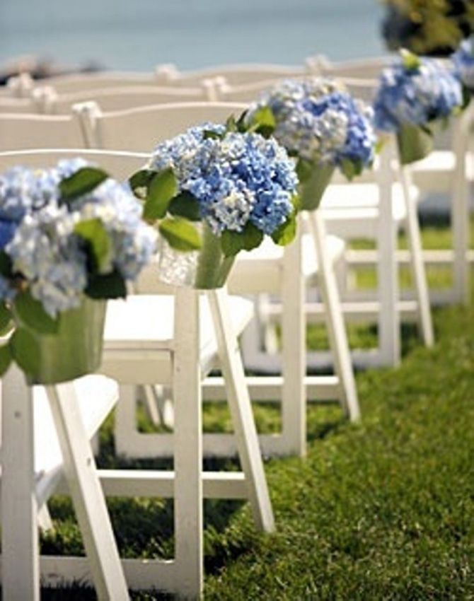 como usar hortênsias em casamento