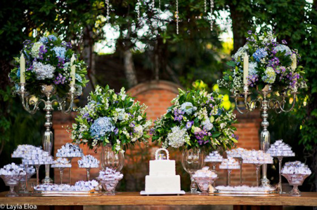 arranjo de hortênsias para casamento