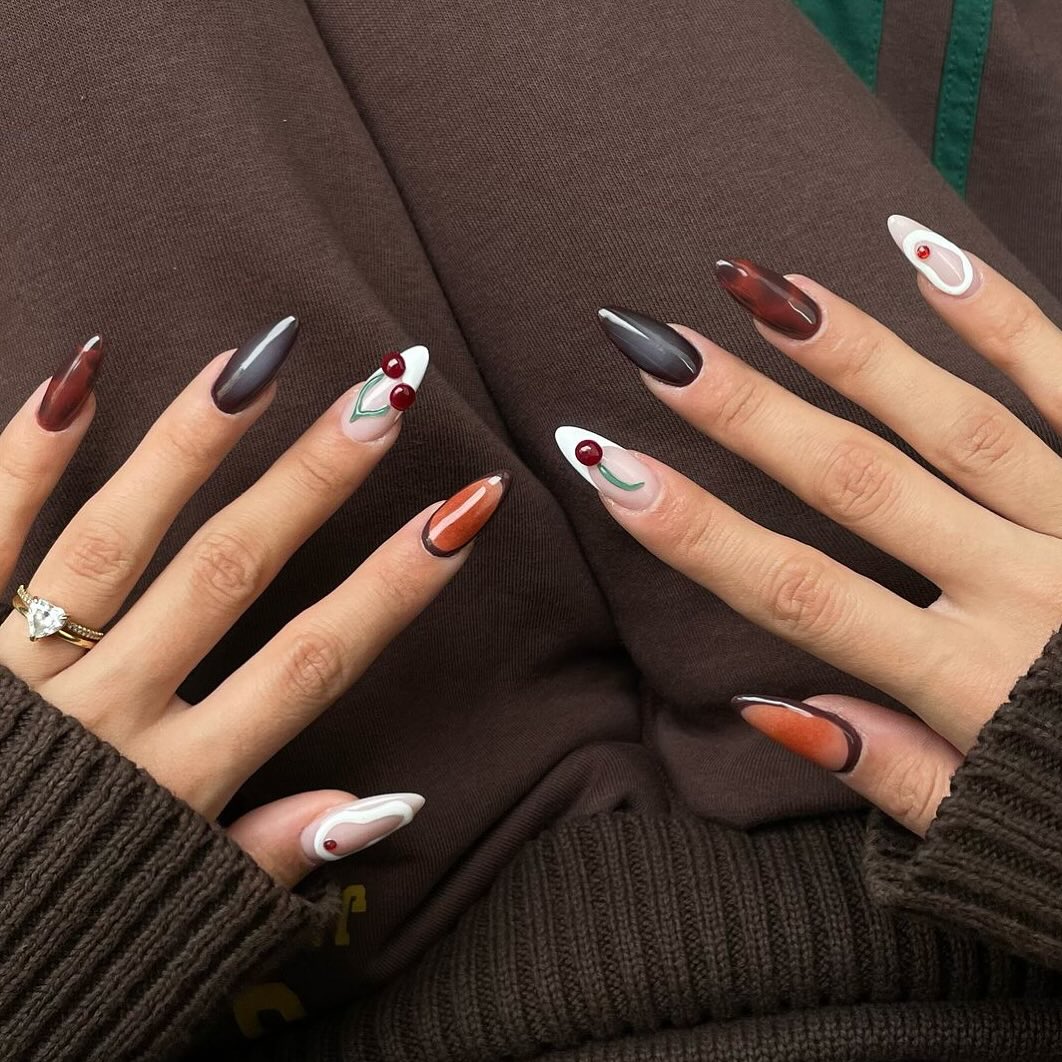 unhas de gel decoradas simples