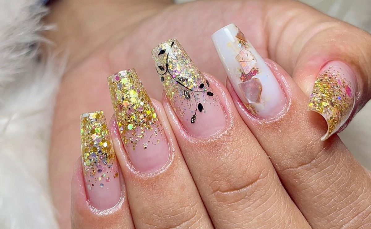 unhas efeito ombré gel