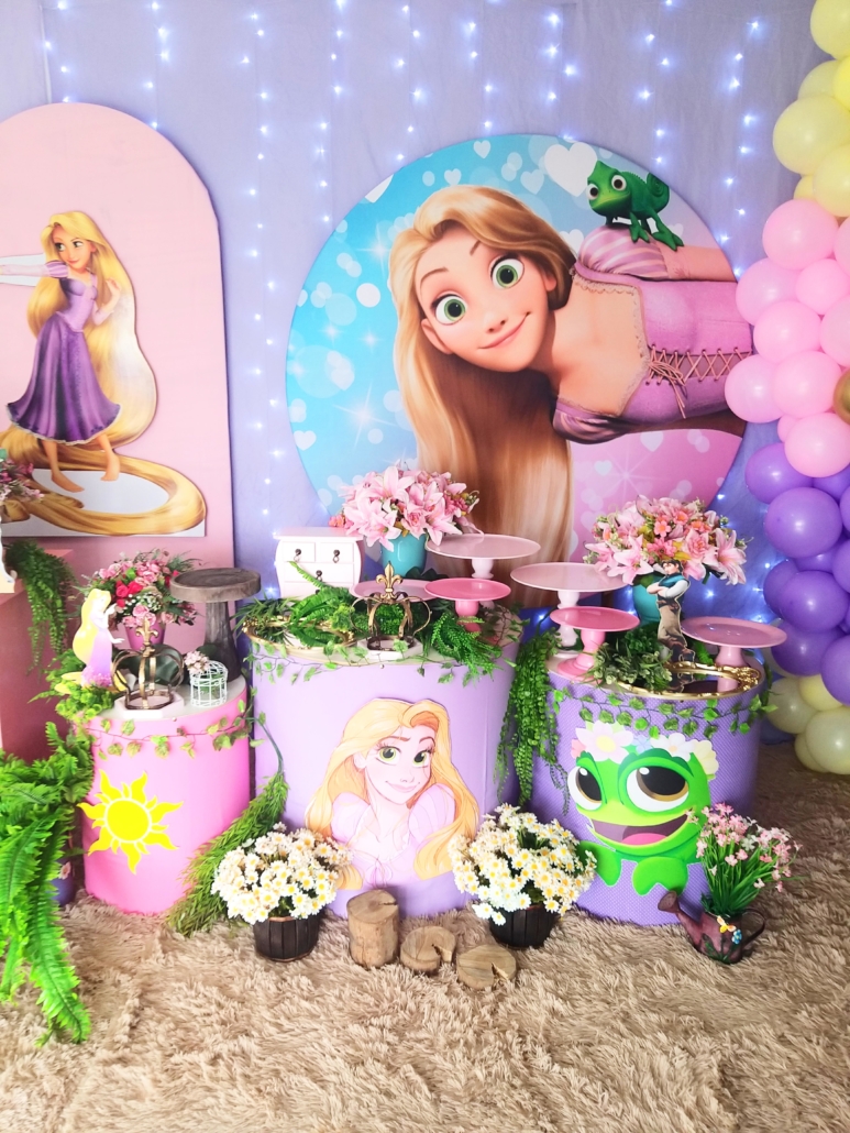 decoração festa infantil rapunzel