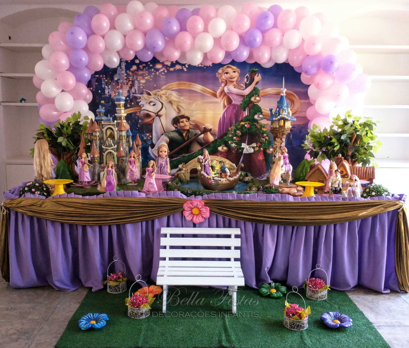 painel festa rapunzel