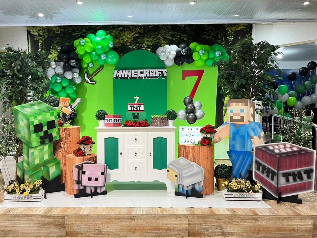 ideias festa minecraft