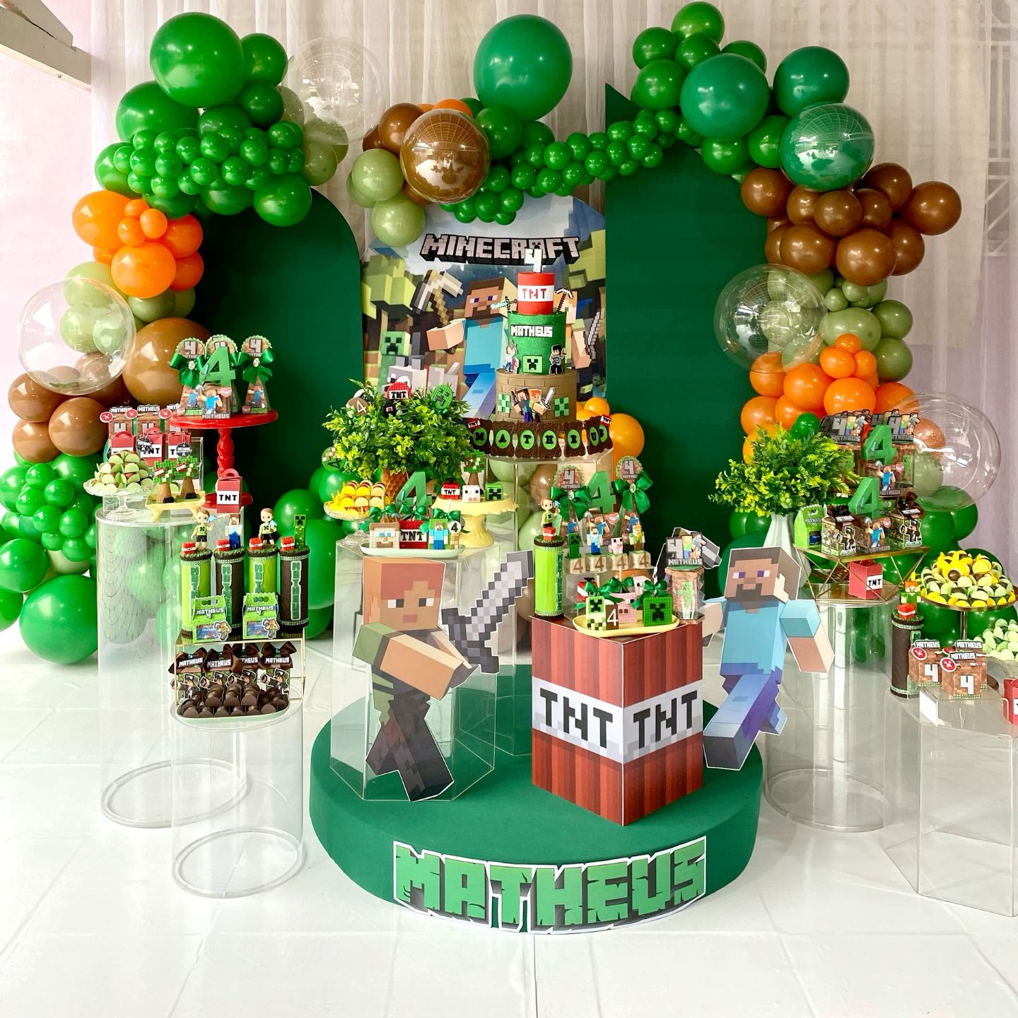 ideias festa minecraft