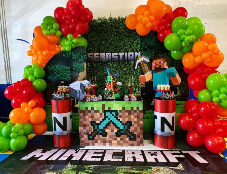 painel festa minecraft
