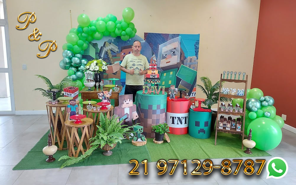 decoração minecraft simples