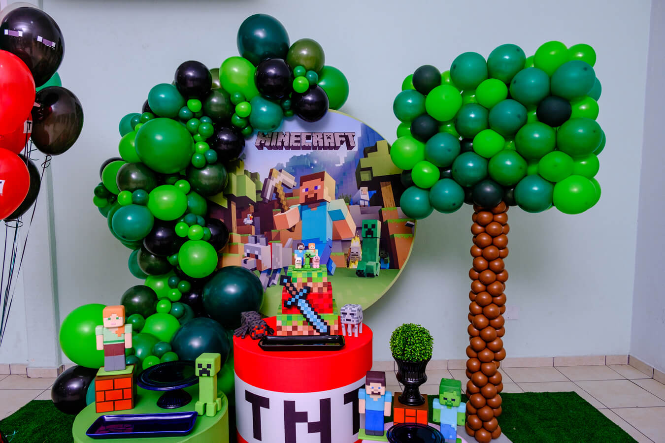festa minecraft menino