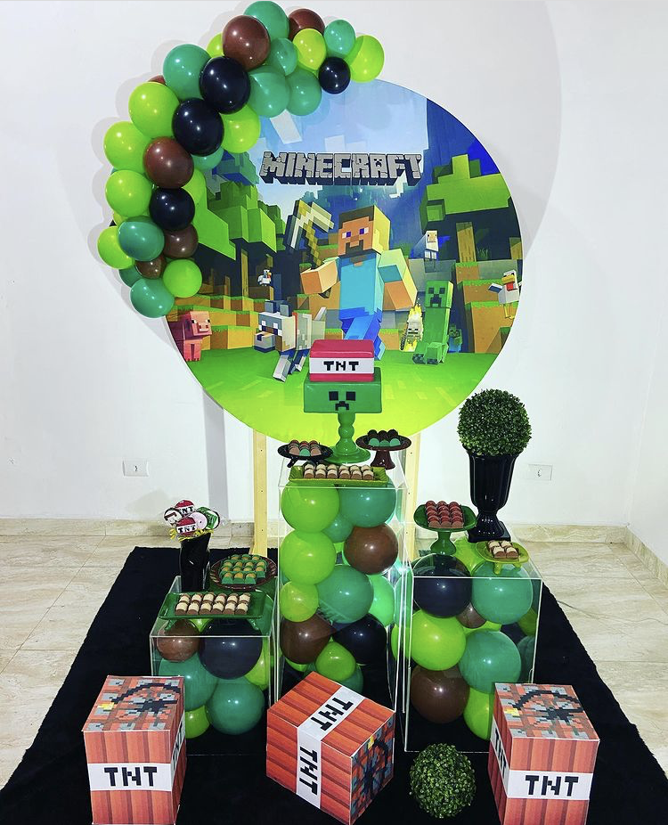 bolo festa minecraft