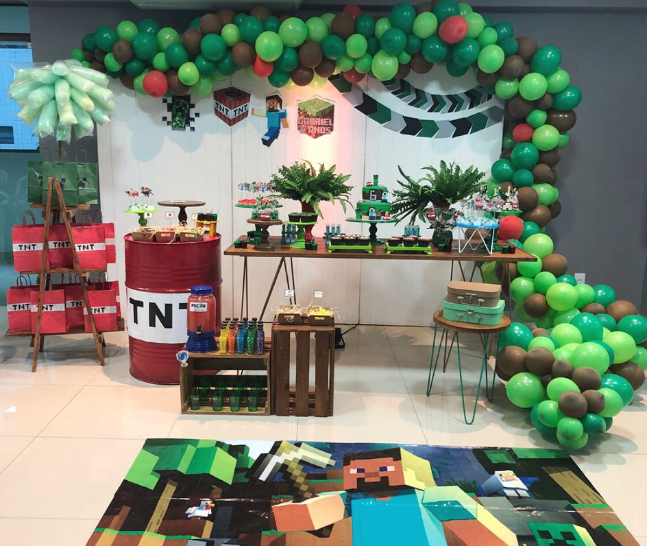 decoração minecraft simples