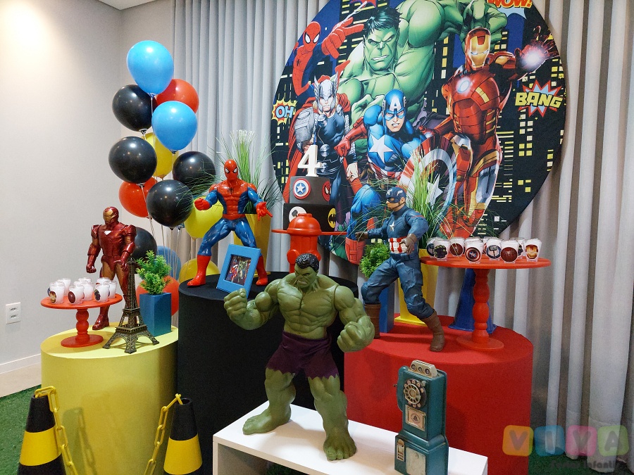 elementos decorativos Vingadores