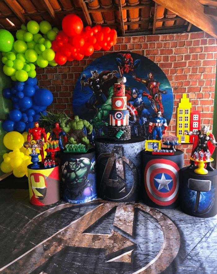 decoração super heróis festa