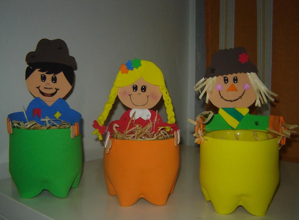 lembrancinhas juninas com material reciclado