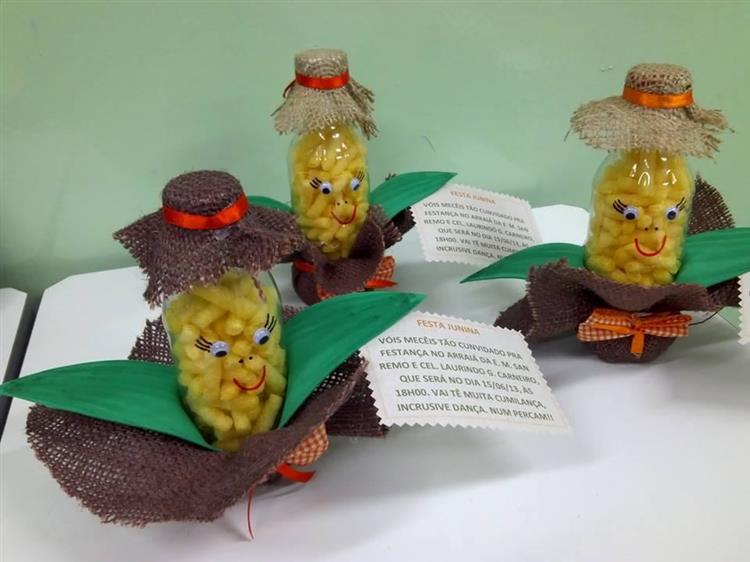 artesanato com garrafa pet para festa junina