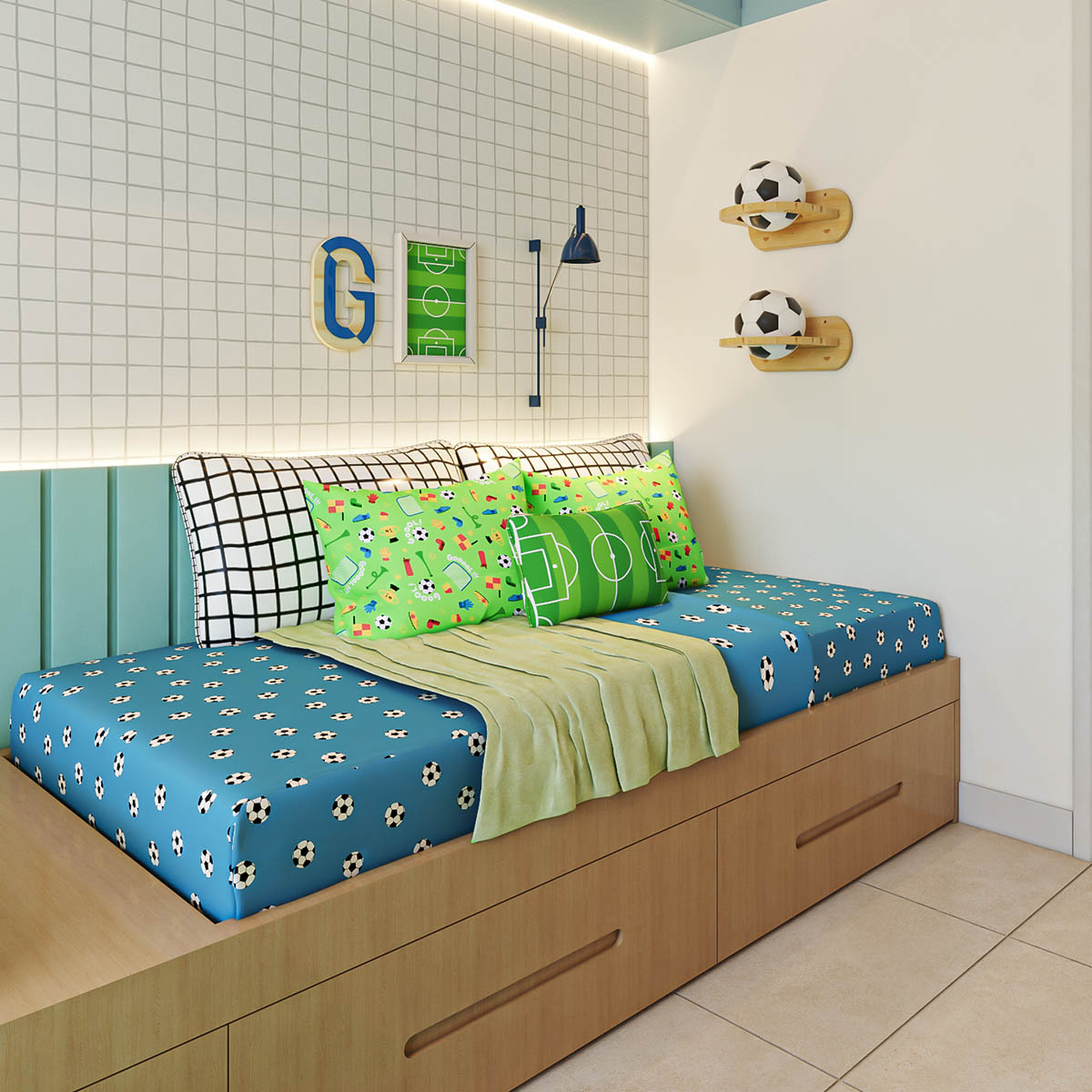 ideias quarto tema futebol