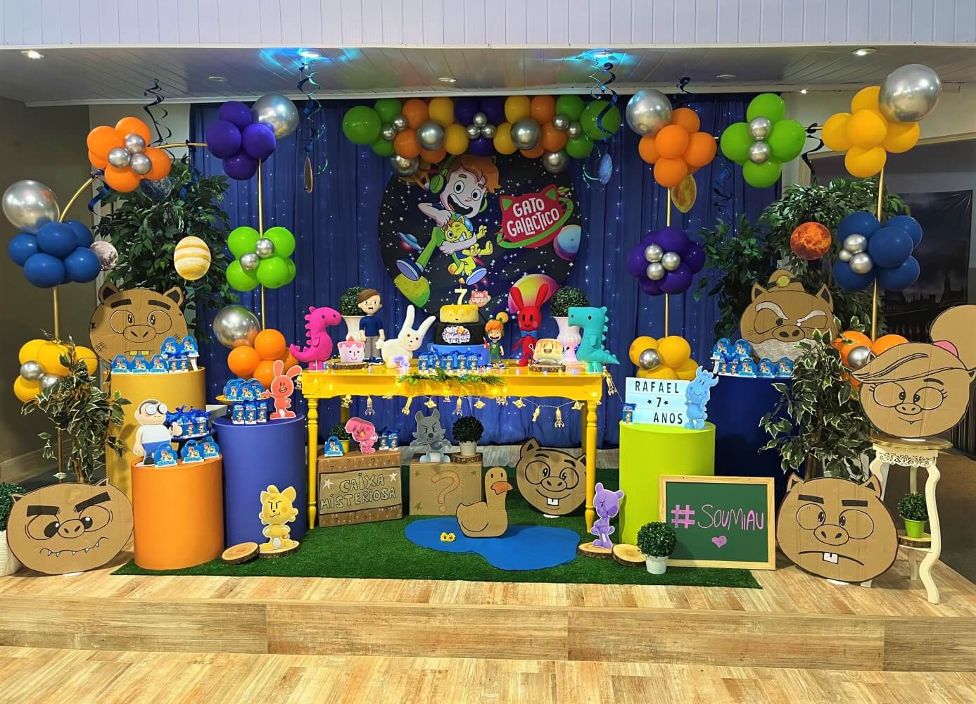 decoração festa de aniversário gatinho