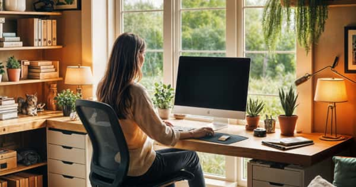 organização home office