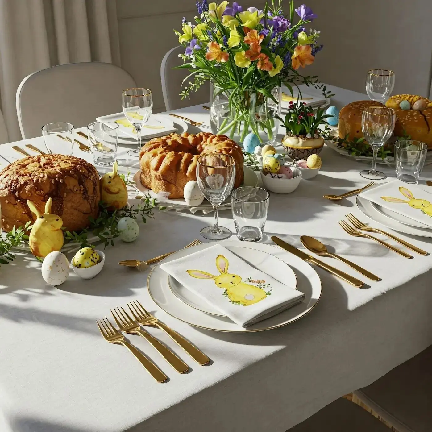 decoração de páscoa para almoço em família