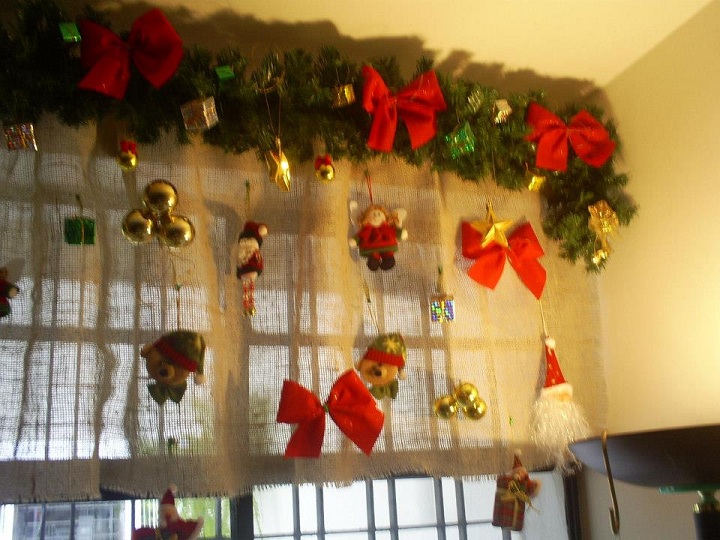 decoração de entrada natal com balões