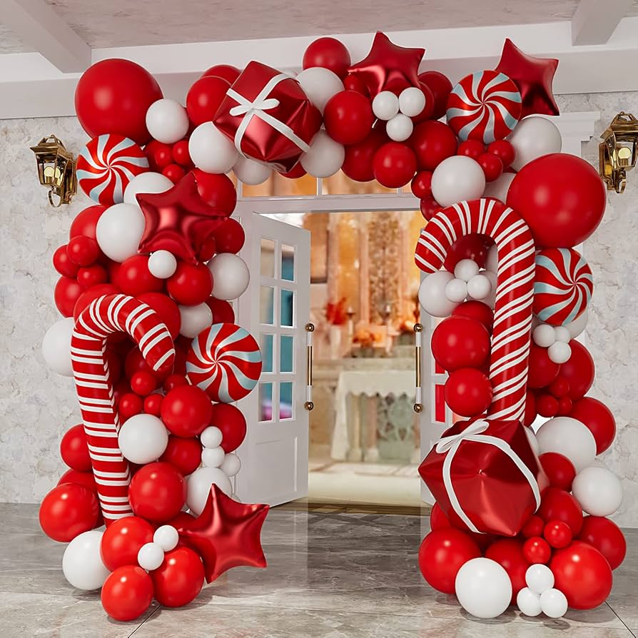 arco de balões para festa de fim de ano