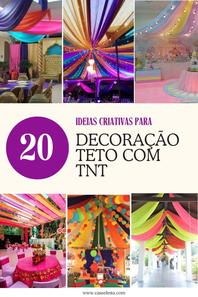decoração natalina com TNT no teto