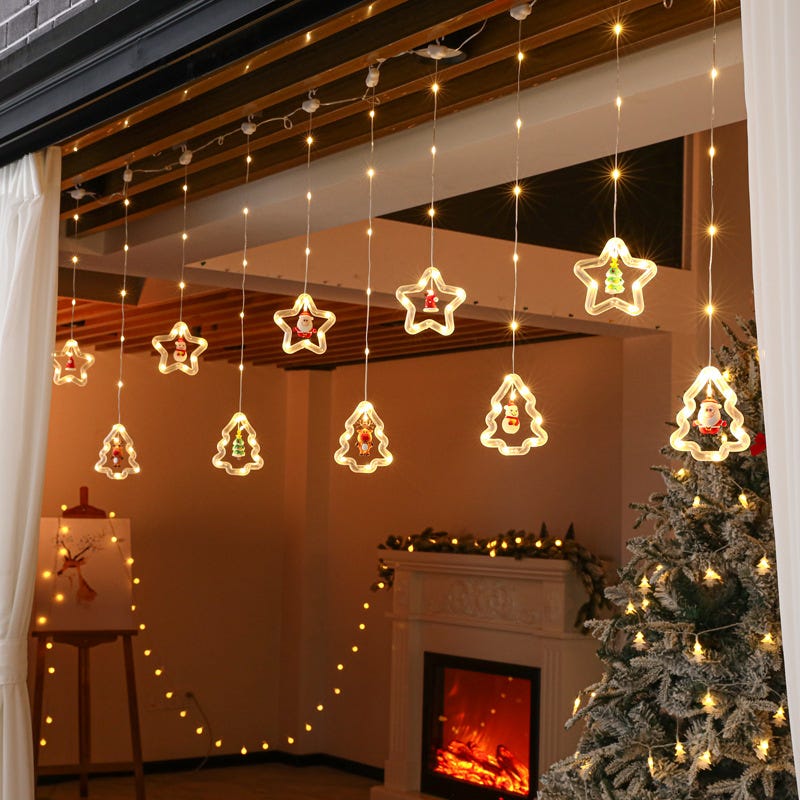 decoração de natal tradicional para janelas