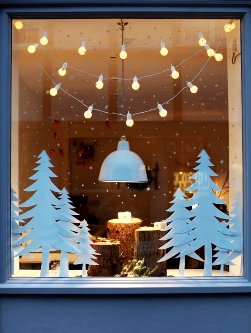 diy decoração de natal para janelas
