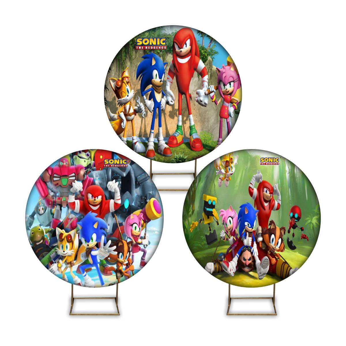 painel redondo com balões