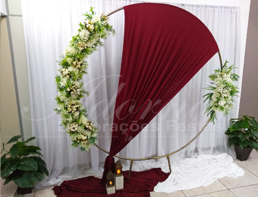 painel redondo com balões
