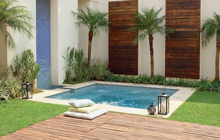plantas que não sujam a piscina