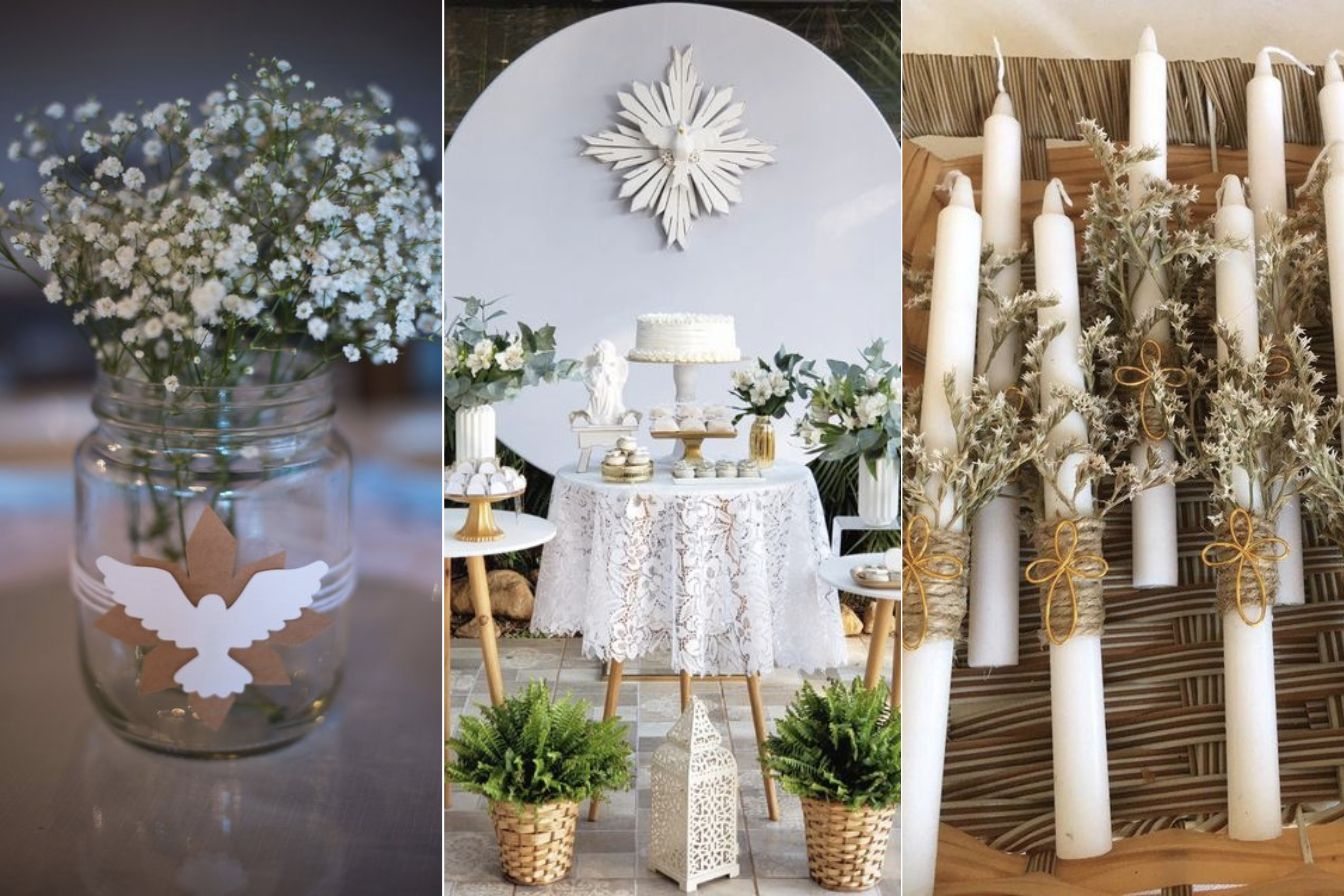 decoração primeira eucaristia menina simples