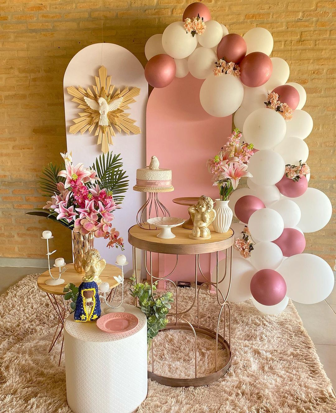 decoração primeira eucaristia menino simples