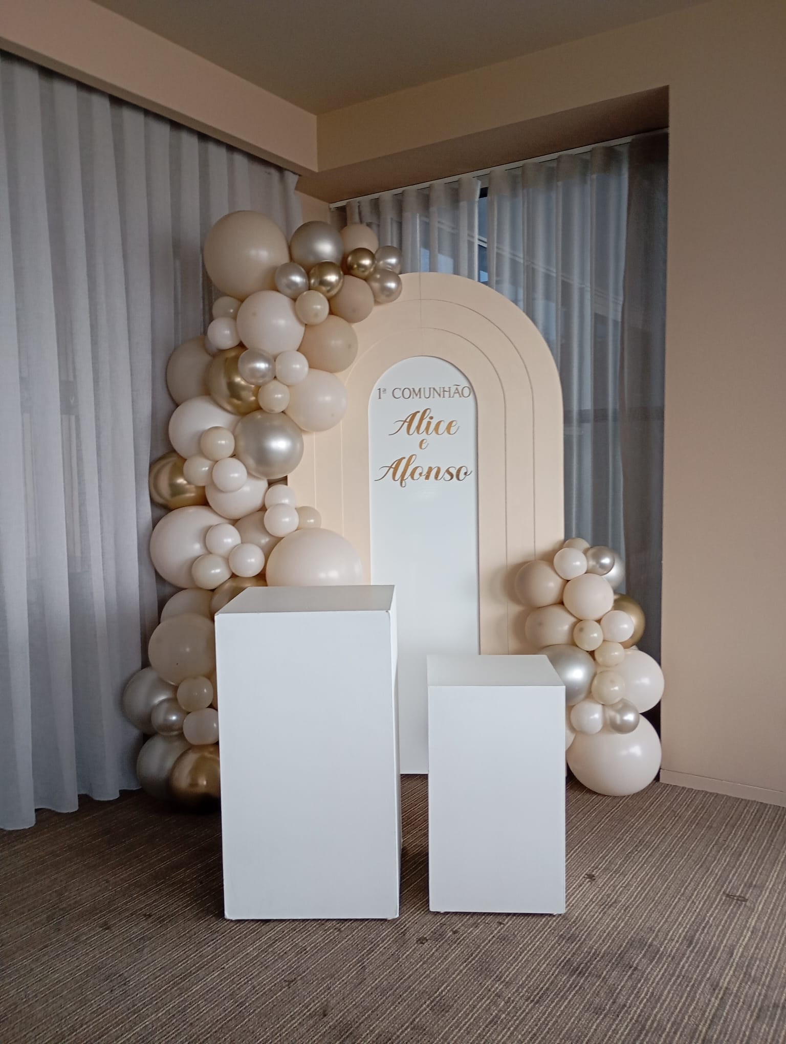 decoração primeira eucaristia menina simples