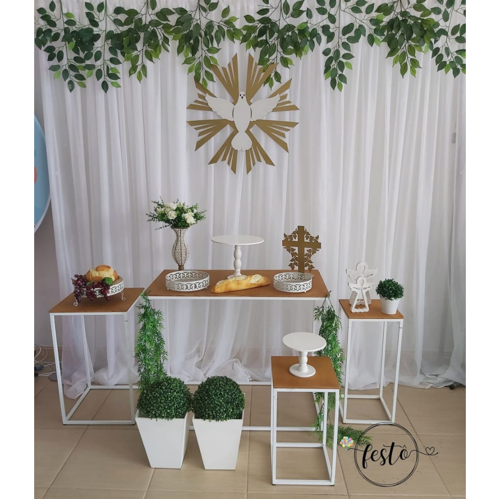 decoração primeira eucaristia painel