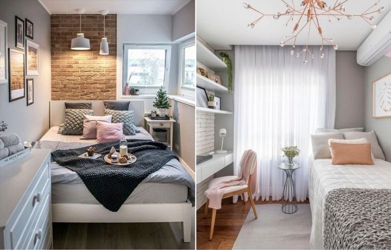 decoração quarto pequeno casal apartamento