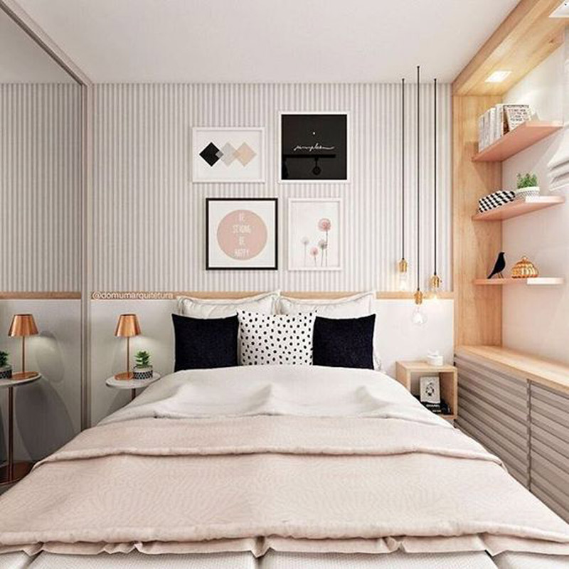 ideias quarto pequeno com home office