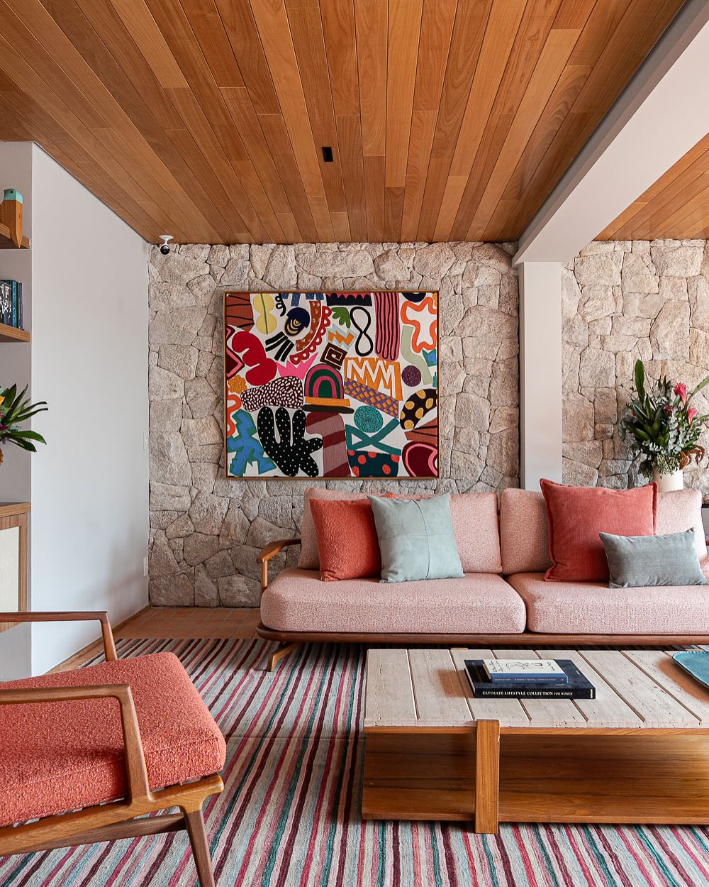 sala dois ambientes moderna