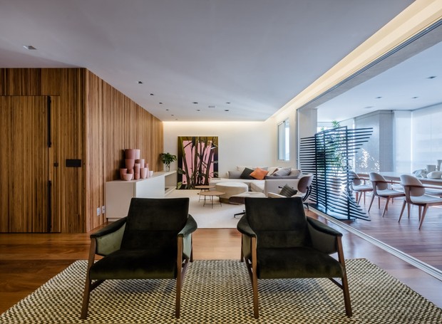 como clarear sala com piso escuro