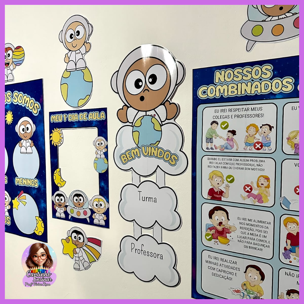 planetas decoração sala de aula