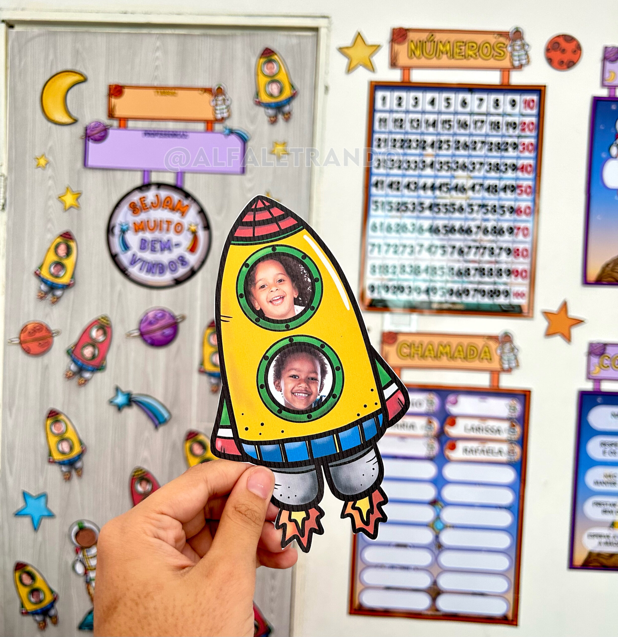 decoração volta às aulas astronauta