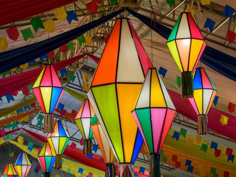bandeirinhas para teto festa junina