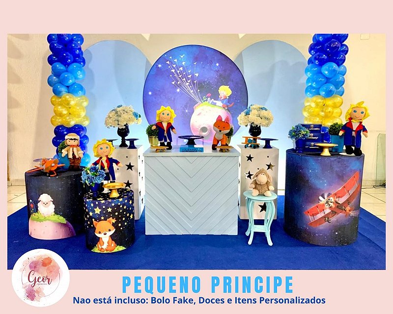 príncipe azul e dourado festa infantil