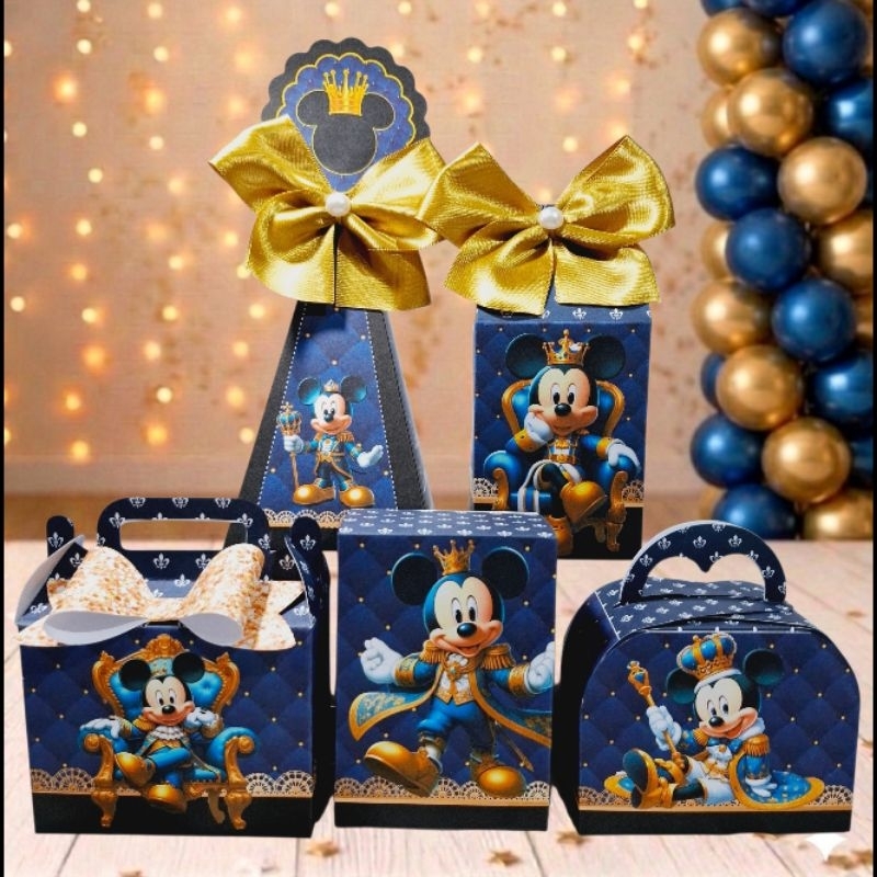 decoração aniversário pequeno príncipe azul dourado