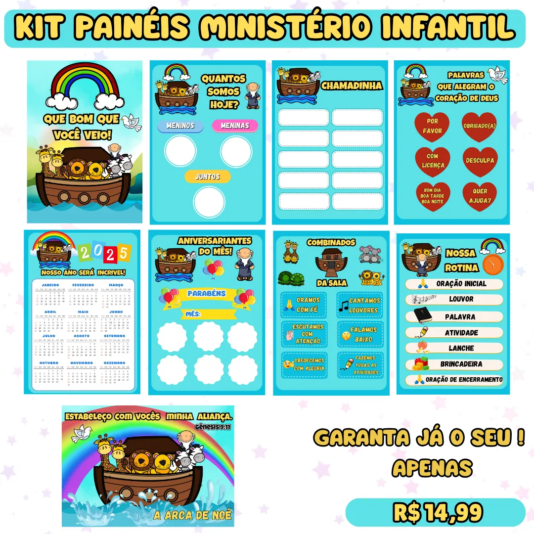 ideias decoração escola bíblica infantil