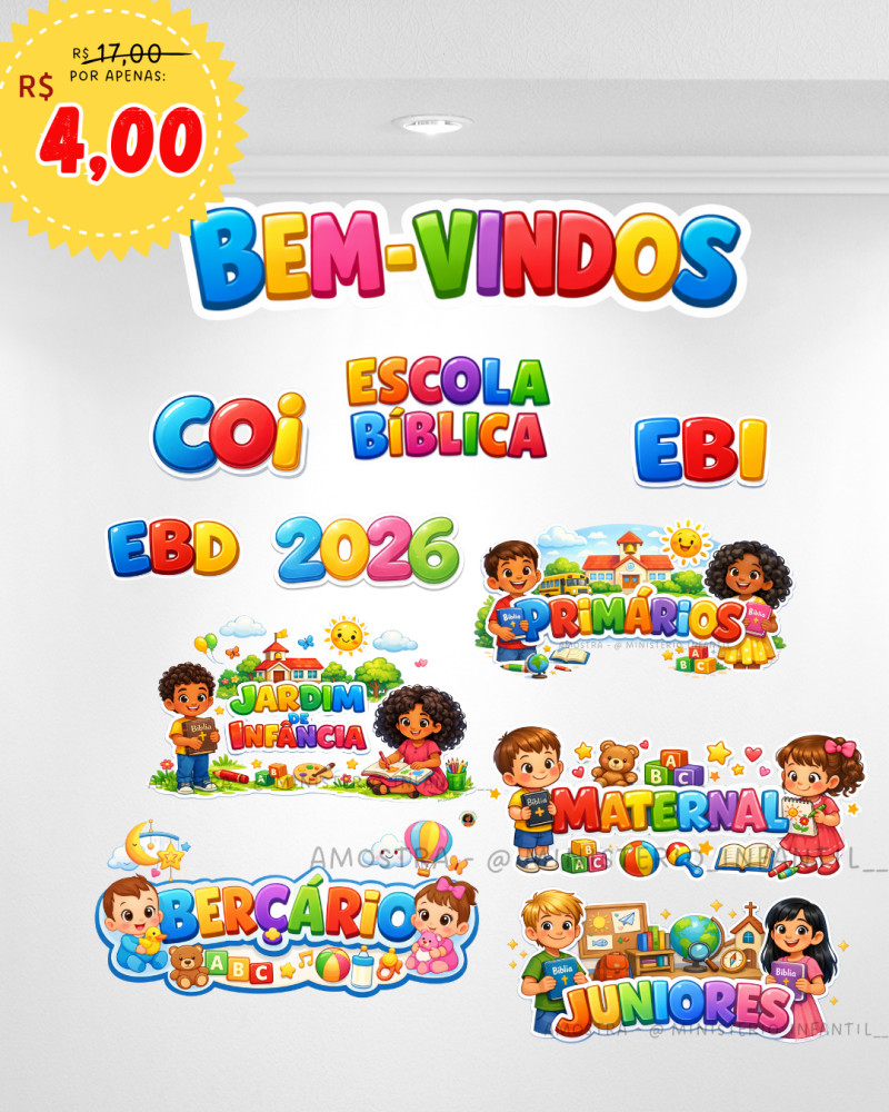 materiais decoração ebd infantil