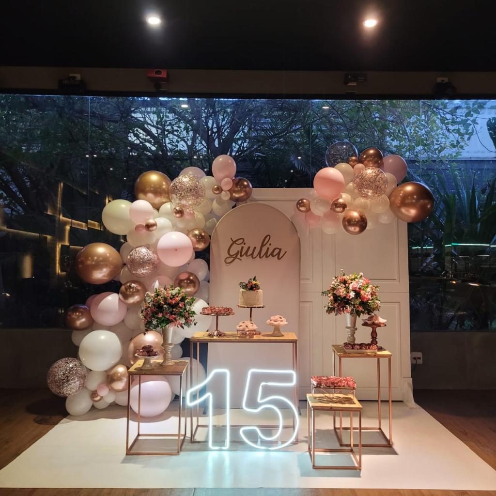 decoração rose gold sala