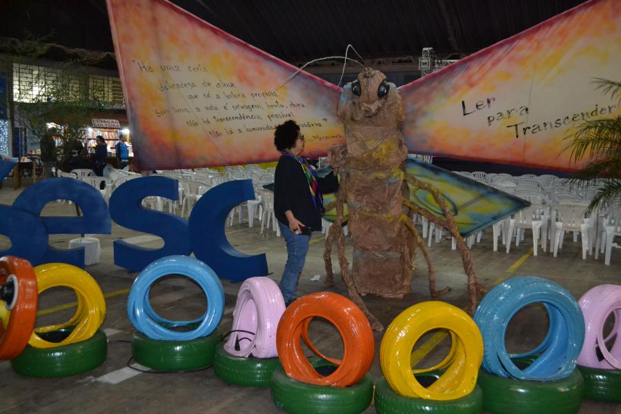 feira literária sustentável decoração